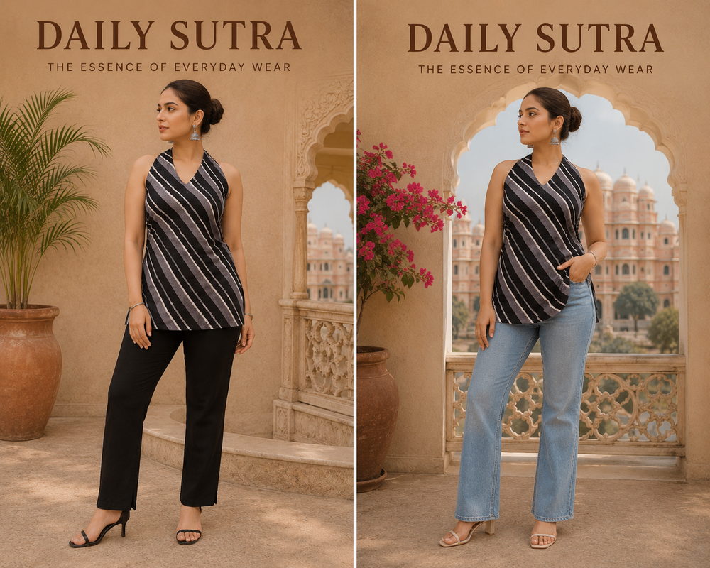 Daily Sutra Jaipuri Premium Cotton Short Kurta – 0226