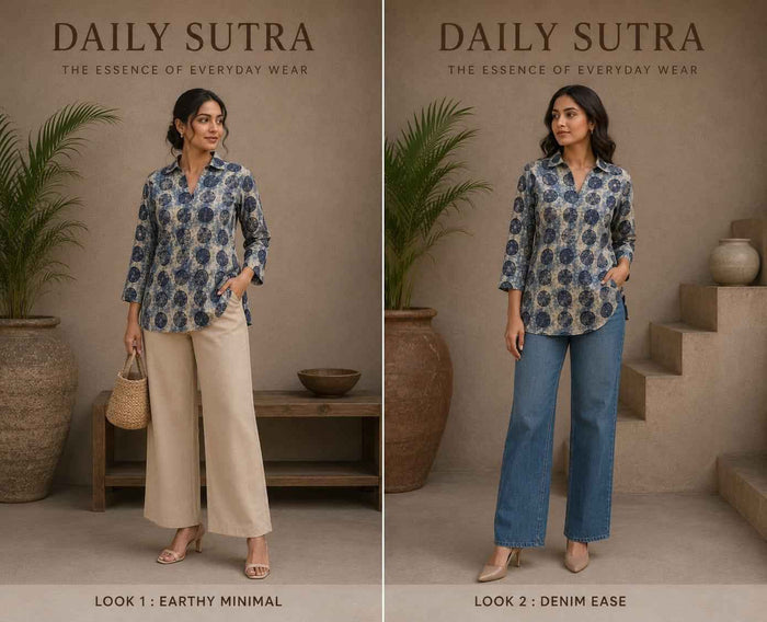 Daily Sutra Jaipuri Premium Cotton Short Kurta – 0426
