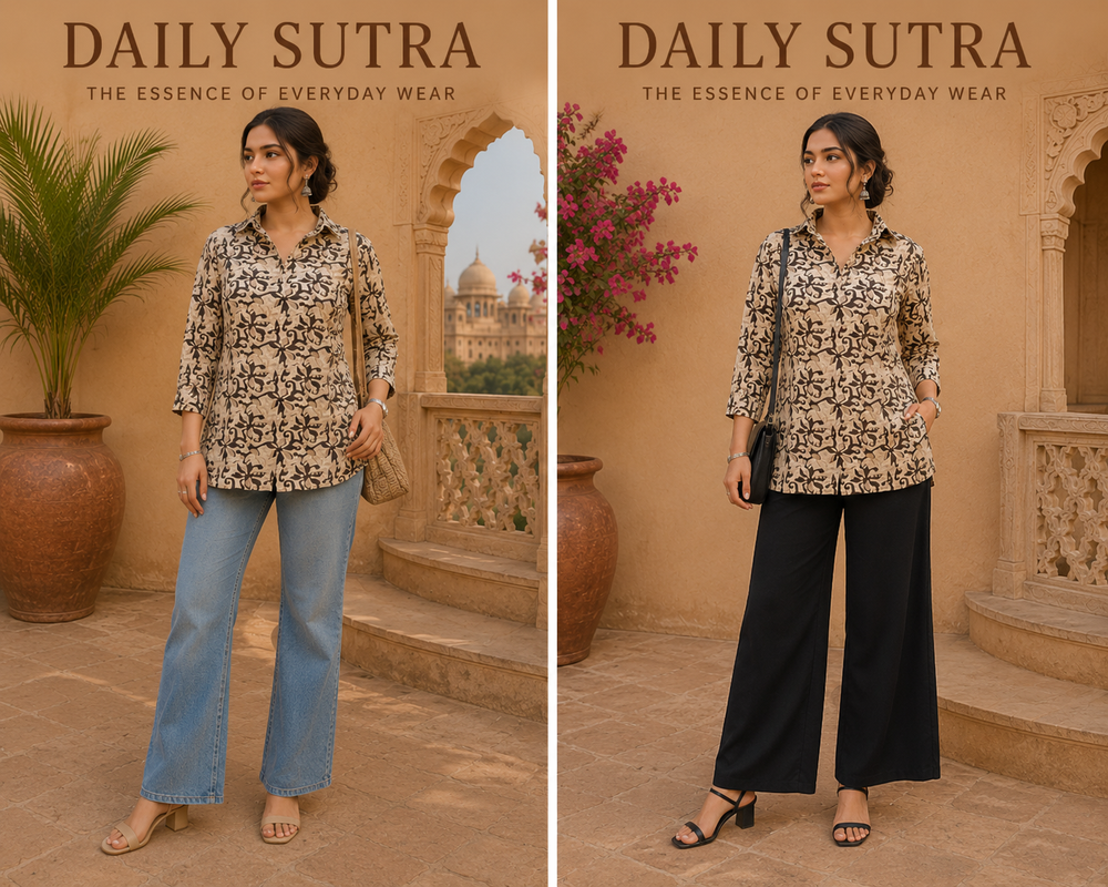Daily Sutra Jaipuri Premium Cotton Short Kurta – 0526