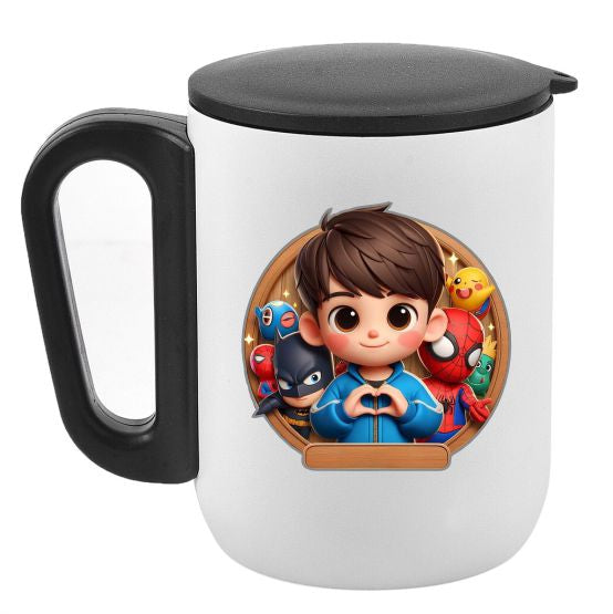 Personalized Stainless Steel Insulated Mug - Custom Engraved 180ml, Leak-Proof Design - KraftedKey