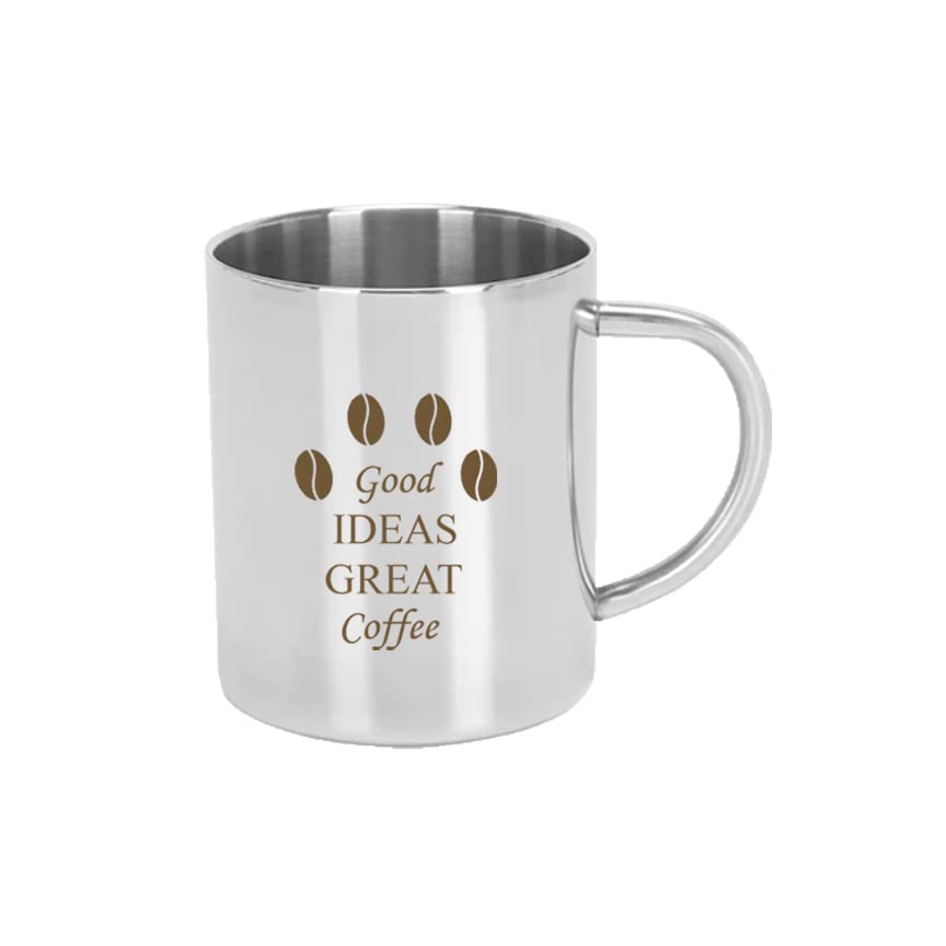 Custom Engraved Steel Mug - 250ml Durable Stainless Steel with Personalized Laser Engraving