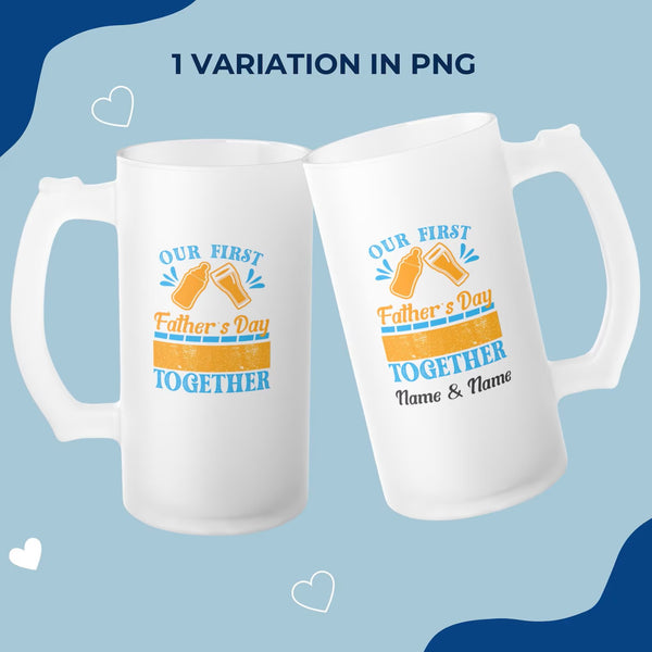 Customized Frosted Glass Mug – 480ml Personalized Beer & Beverage Mug for Unique Gifting - KraftedKey