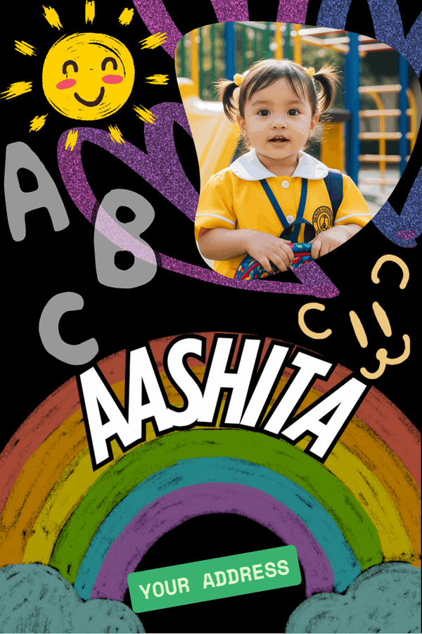 Customized Acrylic School Bag Tag for Kids - Personalized Name Tag for Easy Identification - KraftedKey