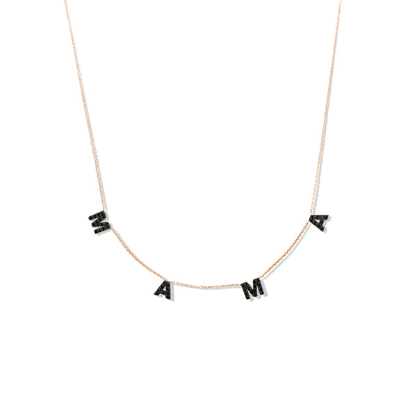 Black Letter Necklace – Personalized Initial Pendant for Women - KraftedKey