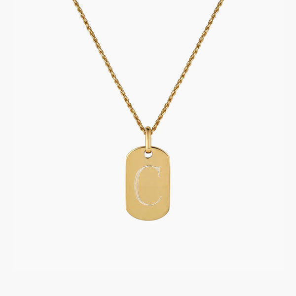 Sleek Rectangular-Shaped Tag Pendant - Custom Engraved Metal Pendant for Personalization - KraftedKey