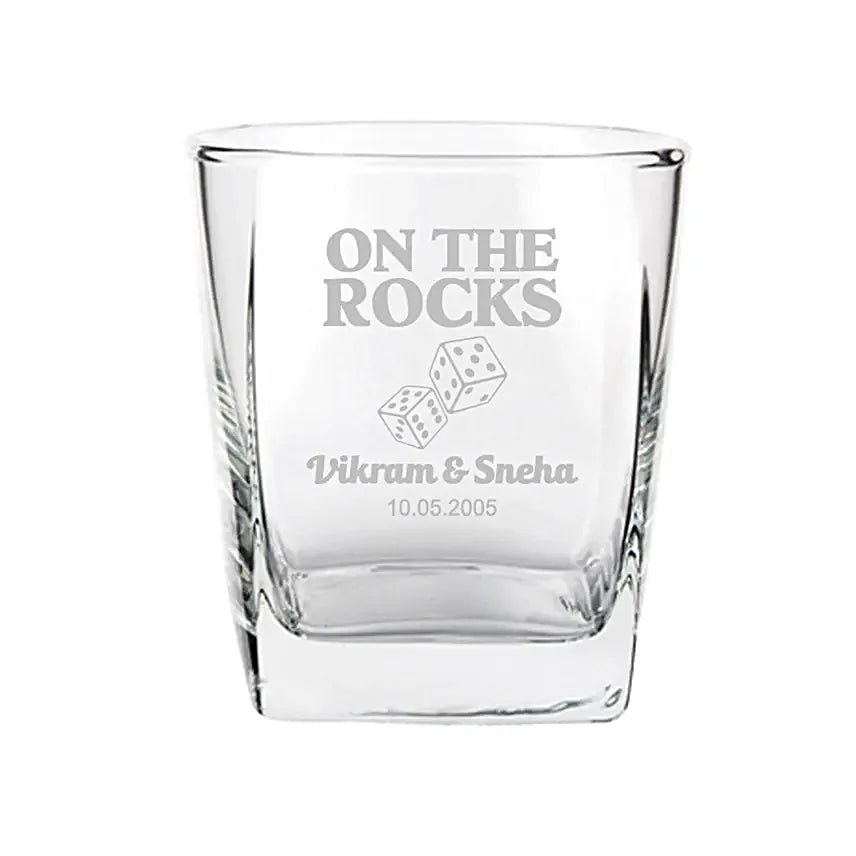 Custom Whiskey Glass – 300ml Personalized Lead-Free Glass Tumbler