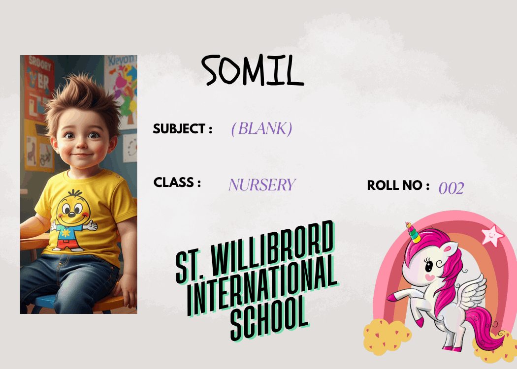 Customized Unicorn School Labels - Personalized Waterproof Kid Name Slips