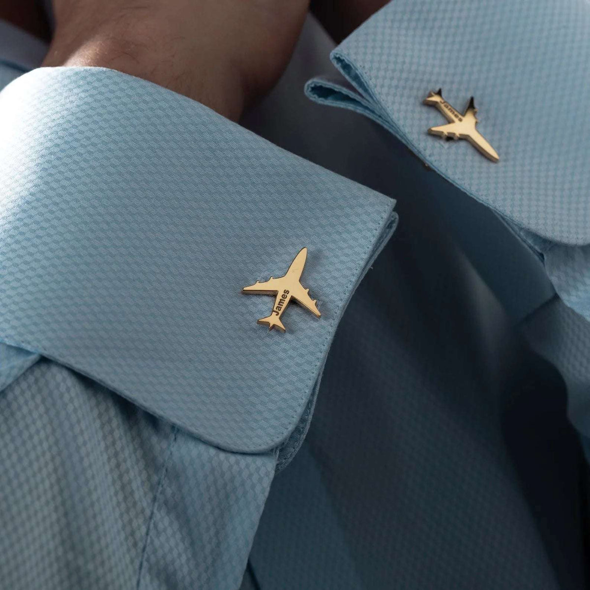 Custom Aeroplane Cufflink - Premium Aviation-Themed Metal Cufflinks for Aviation Enthusiasts