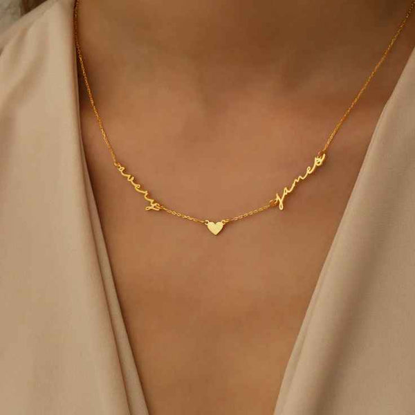 Custom Two-Name Handwriting Necklace