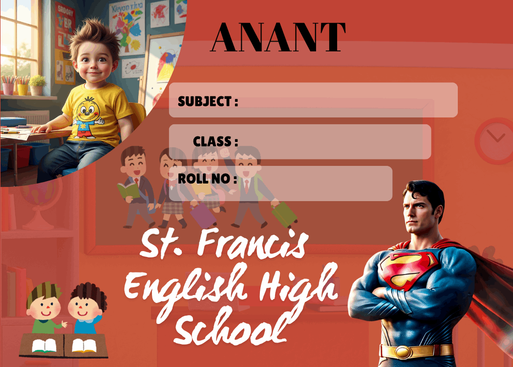 Customized Kid Name Slip with Superman - Personalized Waterproof School Labels for Easy Identification