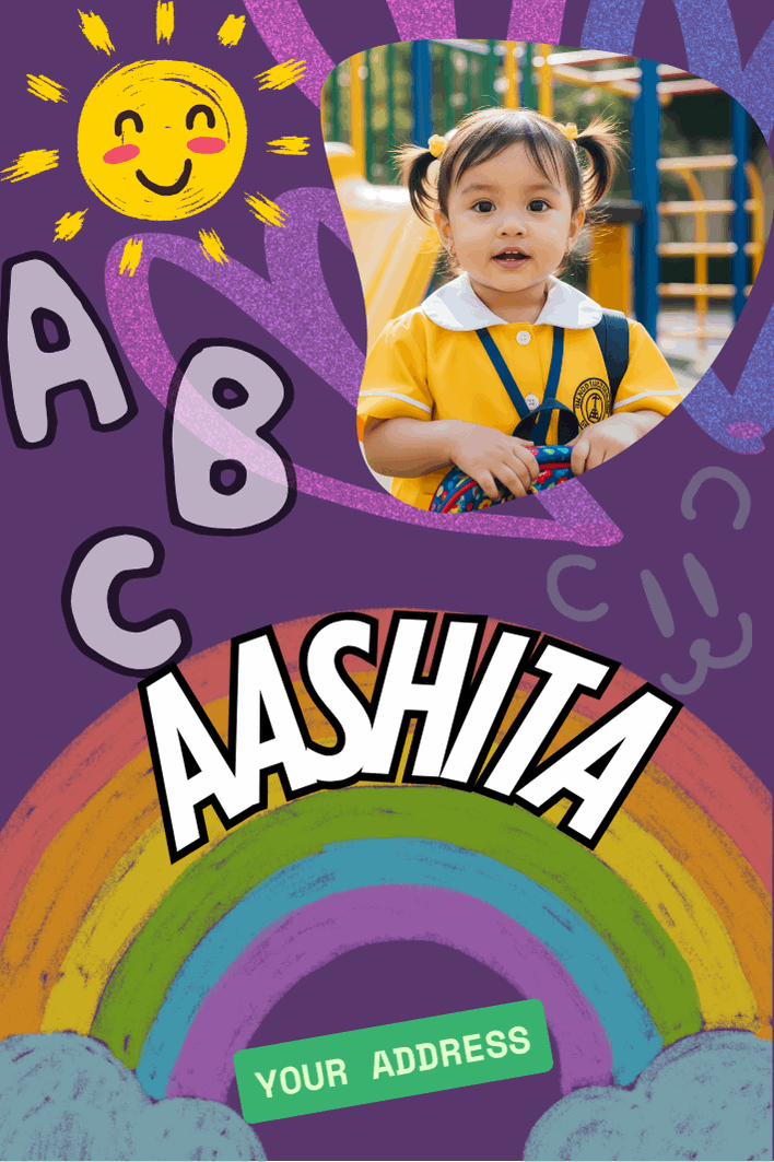 Customized Acrylic School Bag Tag for Kids - Personalized Name Tag for Easy Identification