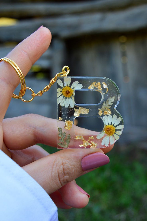 Custom Transparent Resin Letter Keychain – Personalized Name Gift - KraftedKey