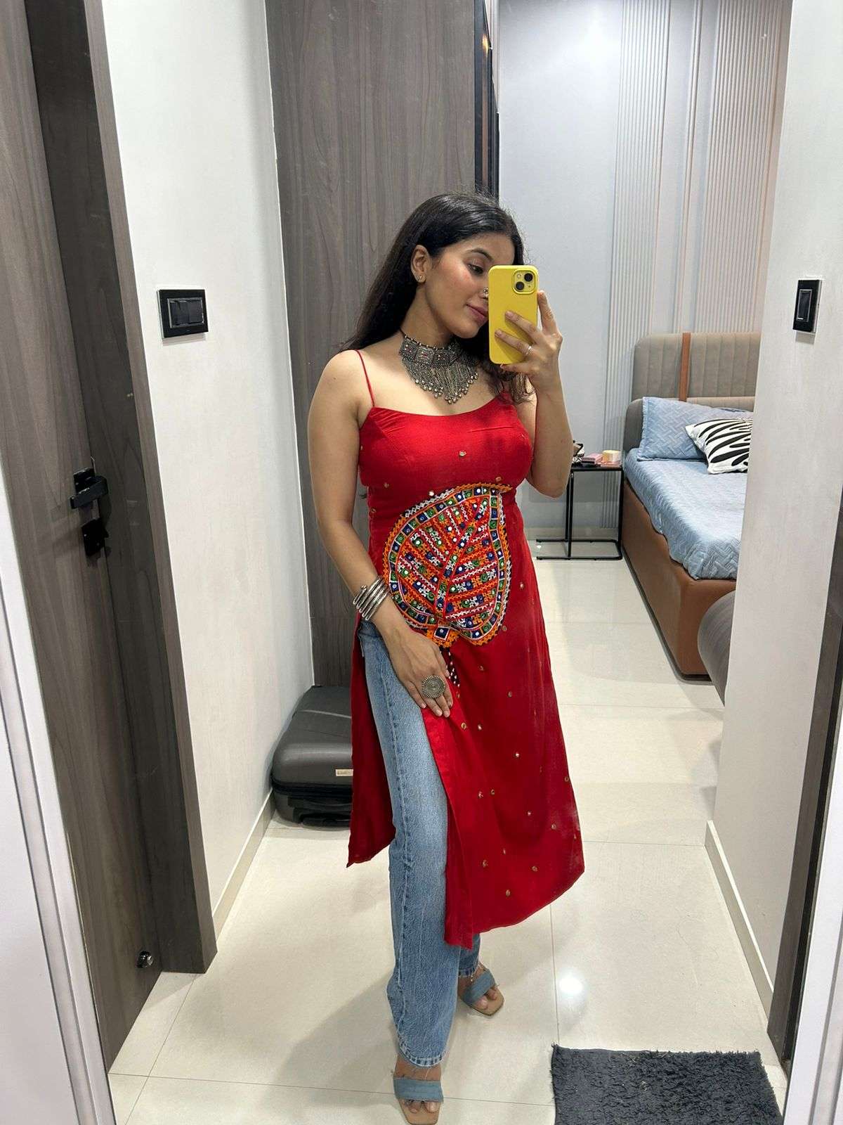 Boho Applique Kurti