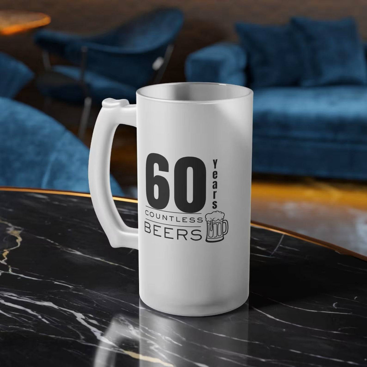 Customized Frosted Glass Mug – 480ml Personalized Beer & Beverage Mug for Unique Gifting
