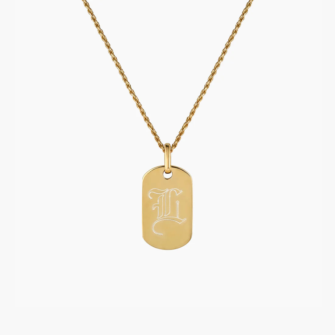Sleek Rectangular-Shaped Tag Pendant - Custom Engraved Metal Pendant for Personalization
