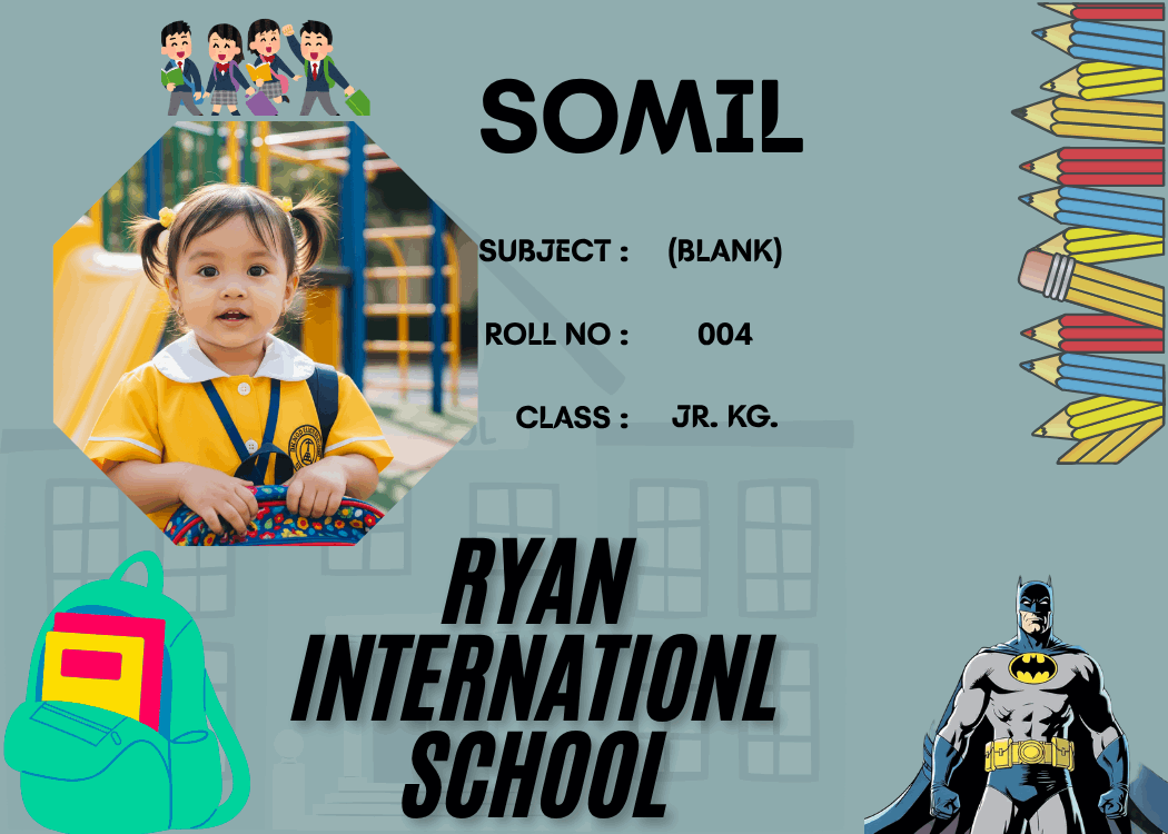 Customized Waterproof School Labels – Personalized Kid Name Slip with Batman