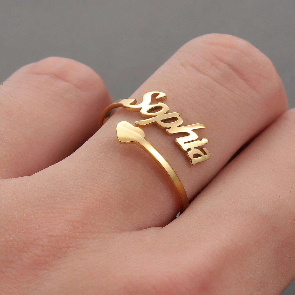 Adjustable Heart Ring – Personalized Custom Jewelry Gift