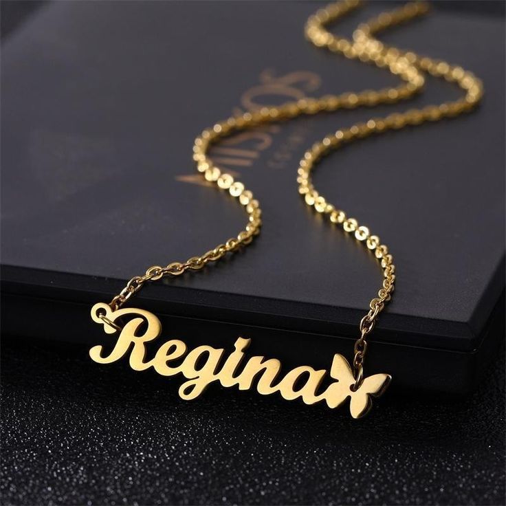 Butterfly Pendant with Name - Personalized Butterfly Pendant Custom Jewelry