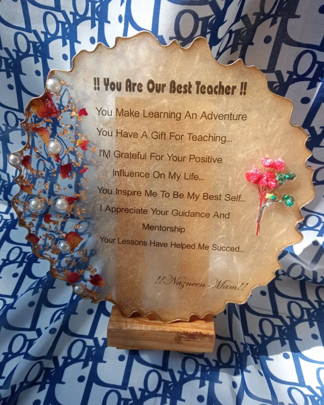 Custom Resin Message Frame – Personalized Text Keepsake Gift