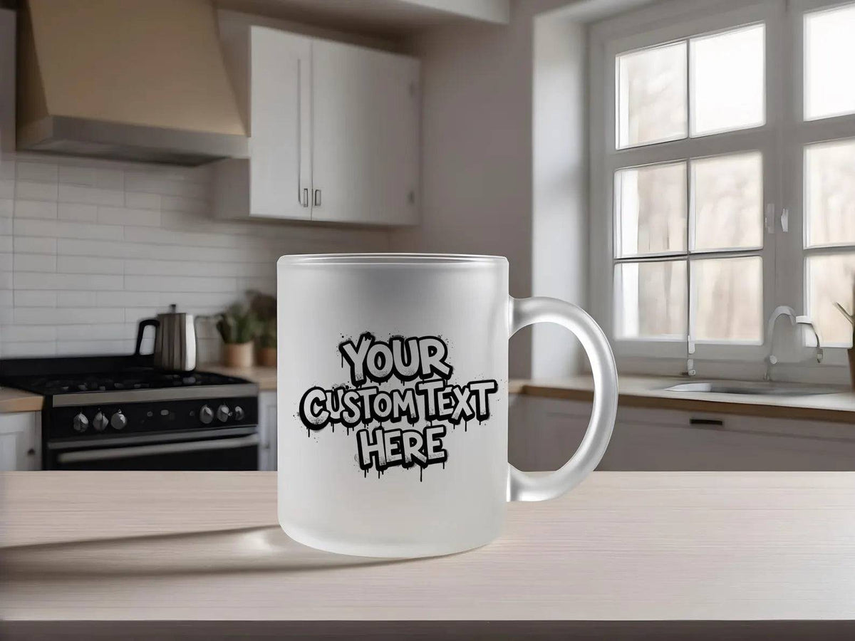 Customized Frosted Mug - 320ml Personalized Matte Finish Glass Mug