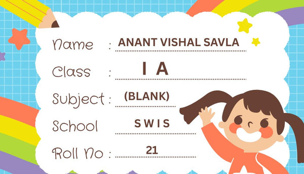 School Book Label Customized for Girls – Personalized Waterproof School Labels - KraftedKey