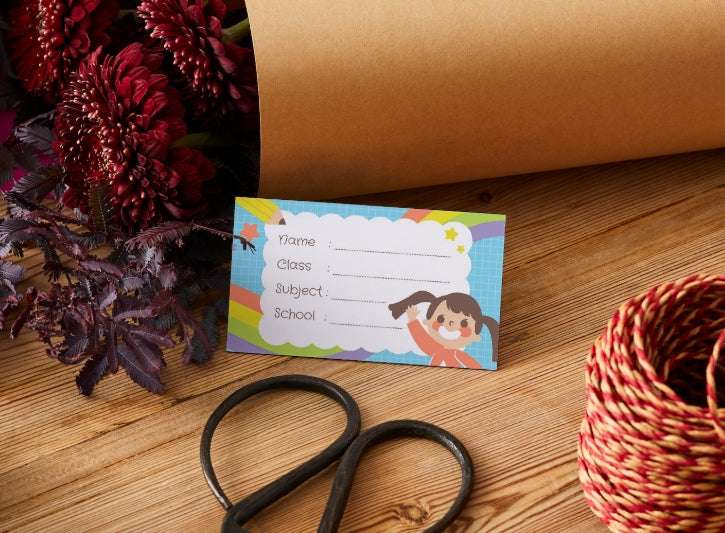 School Book Label Customized for Girls – Personalized Waterproof School Labels