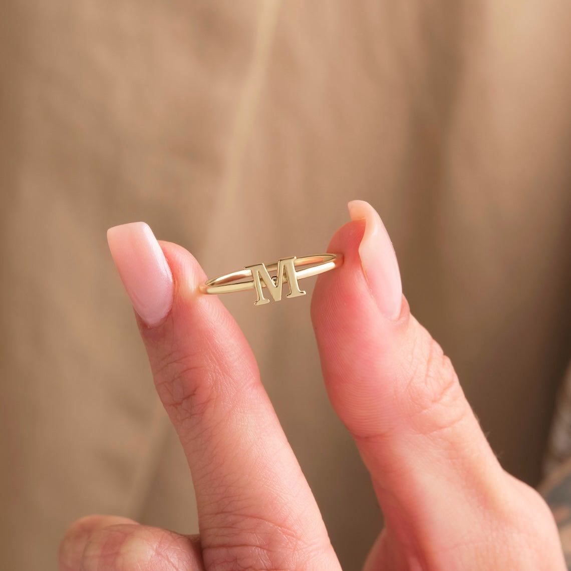 Custom Initial Letter Ring - Personalized Jewelry for Unique Style