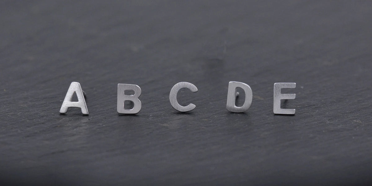 Single Letter Stud Earring – Personalized Initial Jewelry for Women & Girls