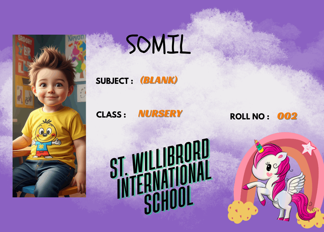 Customized Unicorn School Labels - Personalized Waterproof Kid Name Slips