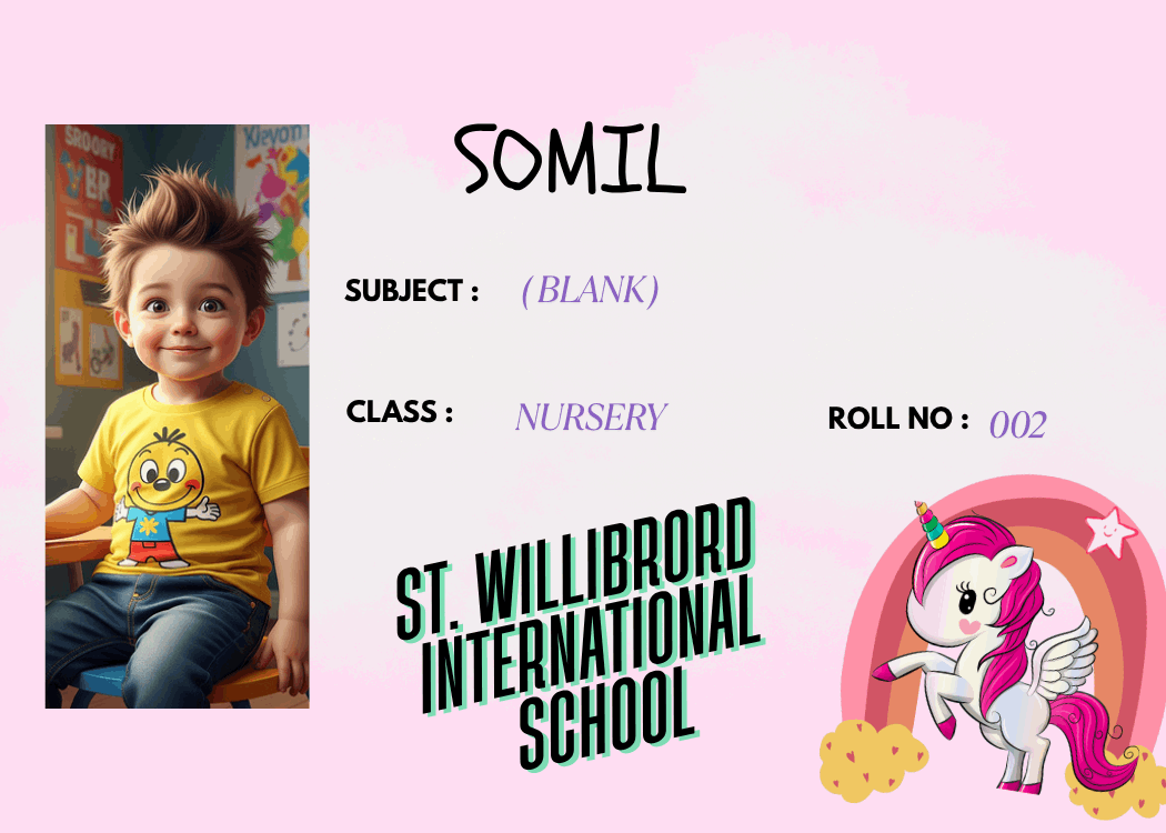 Customized Unicorn School Labels - Personalized Waterproof Kid Name Slips