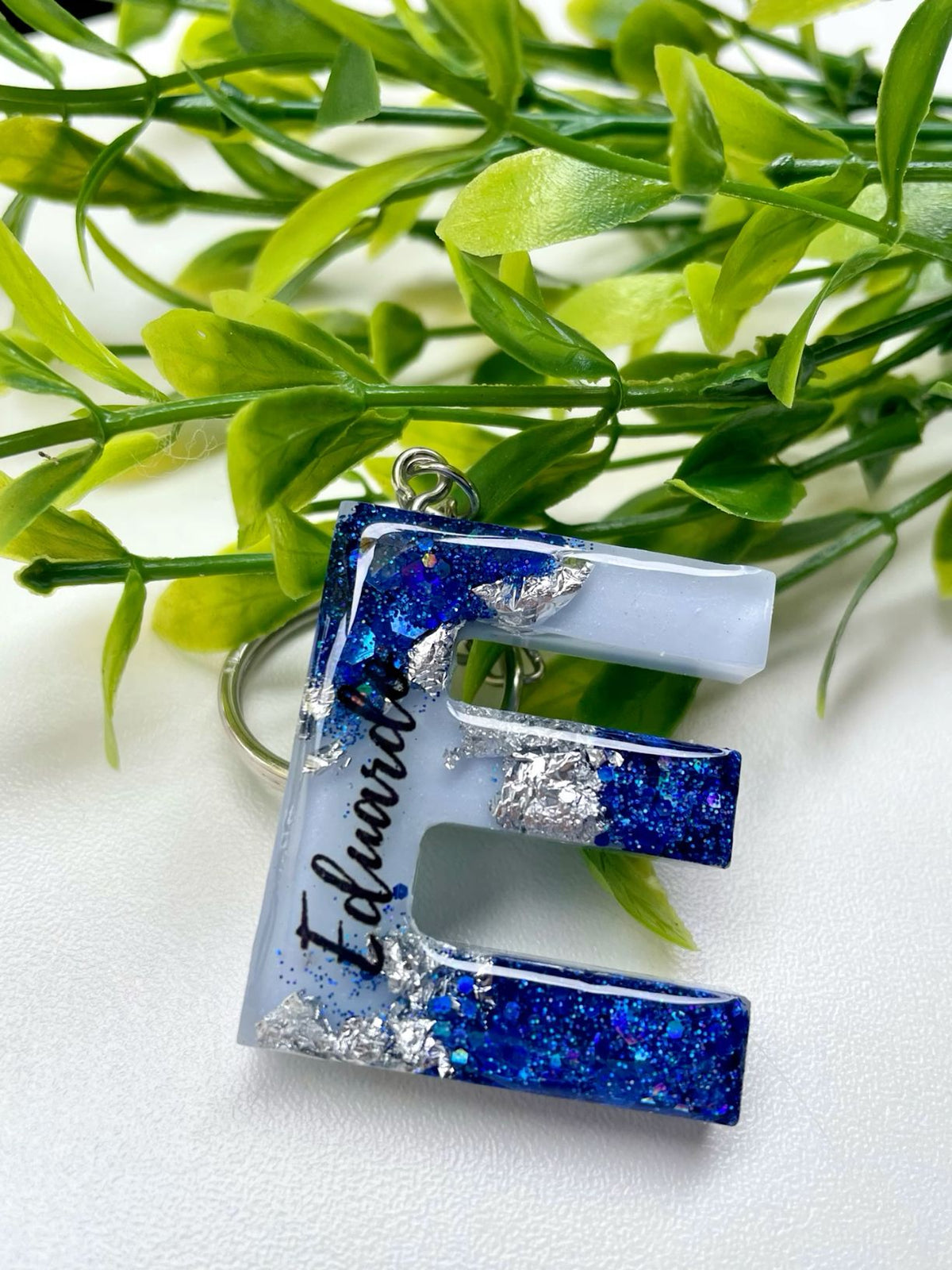 Custom Resin Letter Name Keychain – Personalized Initial Keyring Gift