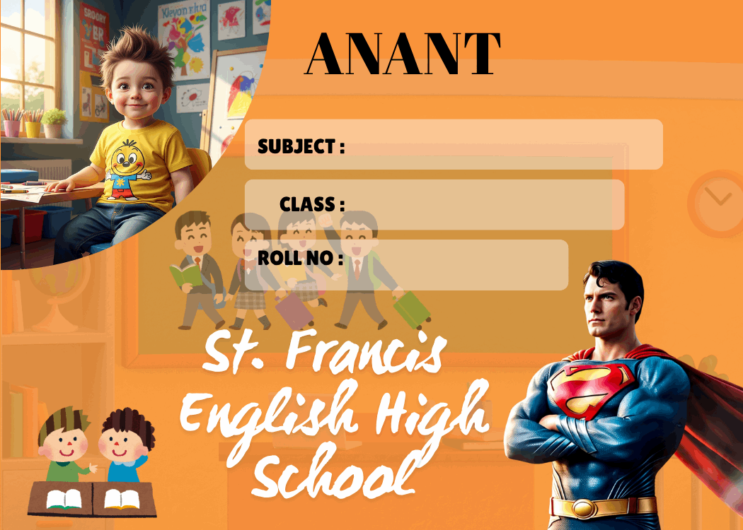 Customized Kid Name Slip with Superman - Personalized Waterproof School Labels for Easy Identification