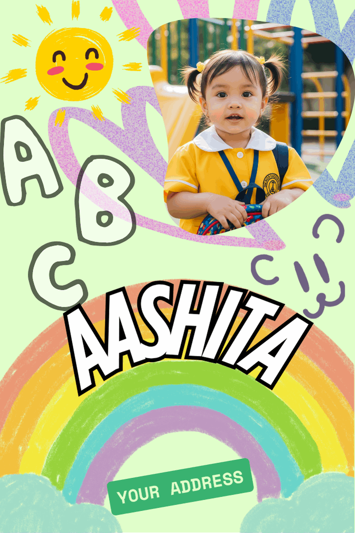 Customized Acrylic School Bag Tag for Kids - Personalized Name Tag for Easy Identification