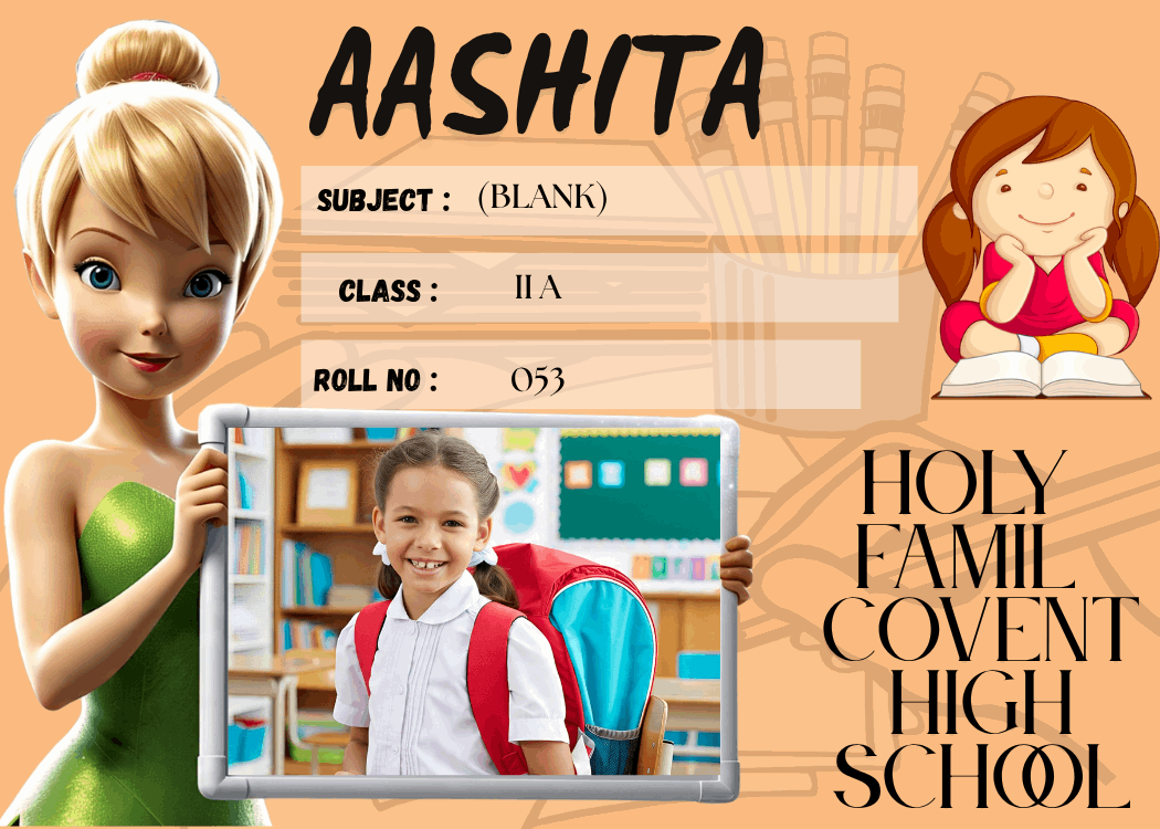 Customized Kid Name Slip with Tinker Bell – Personalized Waterproof School Labels