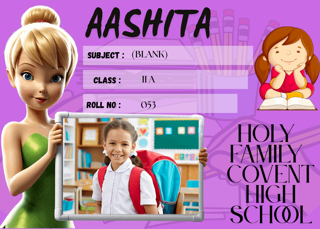 Customized Kid Name Slip with Tinker Bell – Personalized Waterproof School Labels