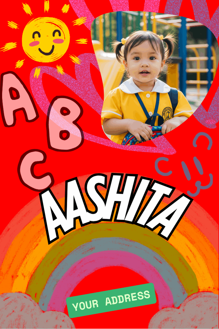 Customized Acrylic School Bag Tag for Kids - Personalized Name Tag for Easy Identification