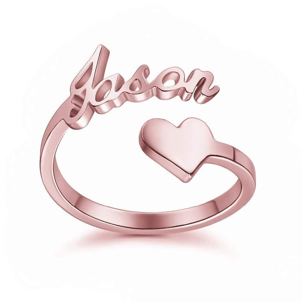 Adjustable Heart Ring – Personalized Custom Jewelry Gift