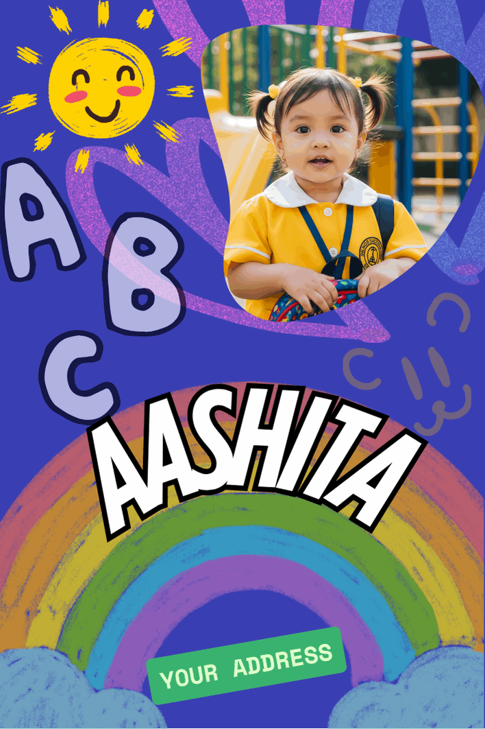 Customized Acrylic School Bag Tag for Kids - Personalized Name Tag for Easy Identification