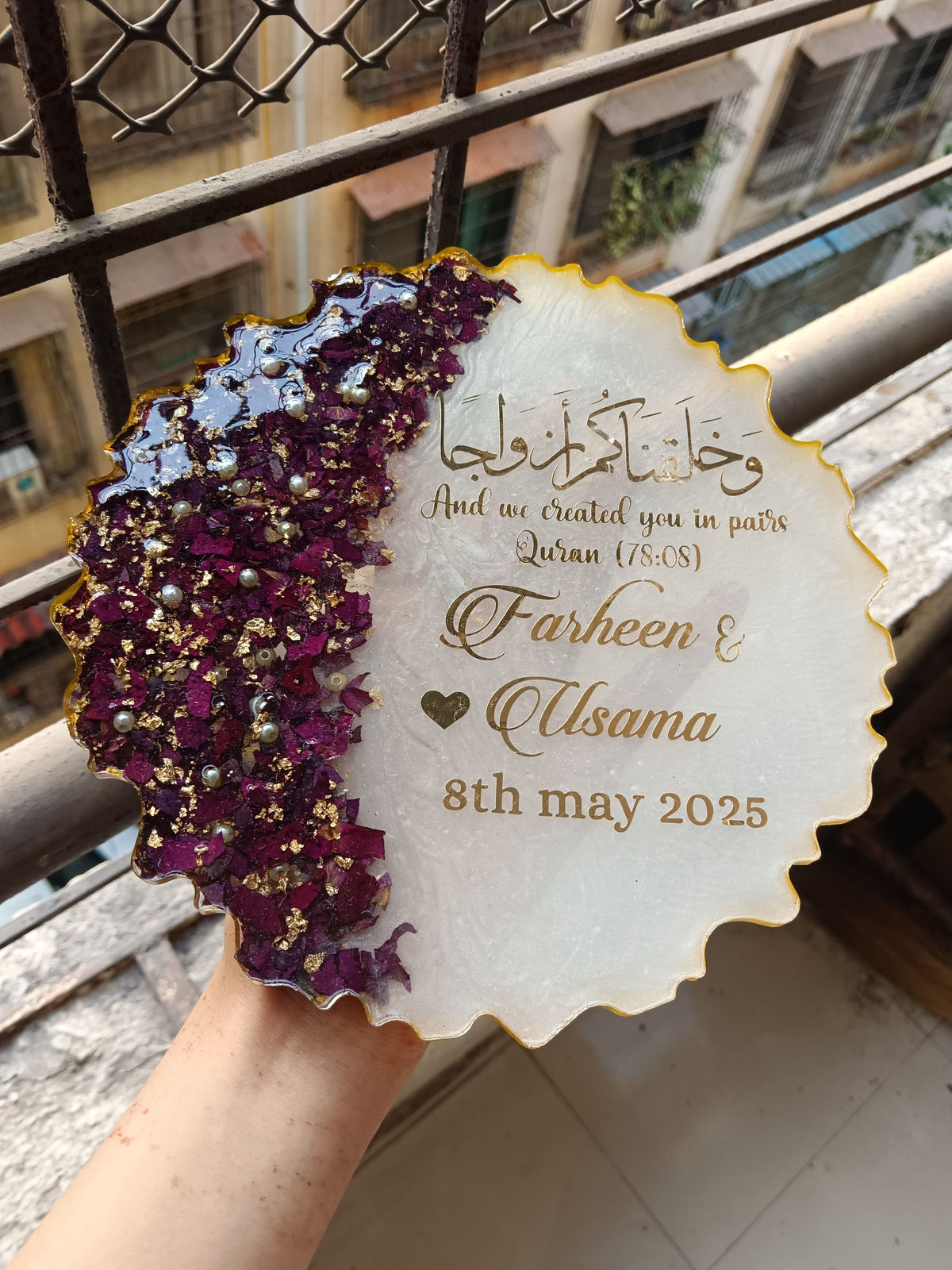 Custom Resin Message Frame – Personalized Text Keepsake Gift