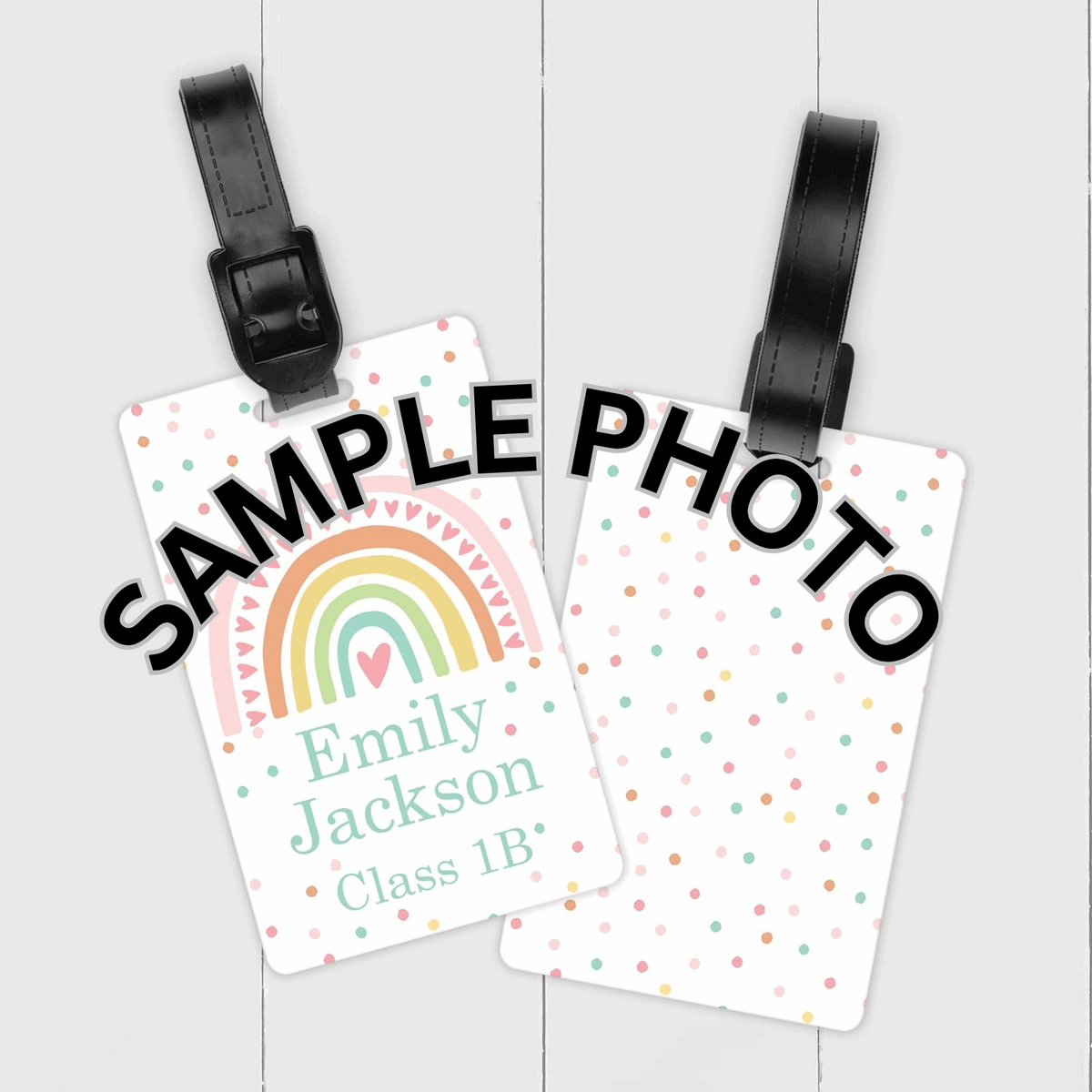 Personalized School Bag Name Tags with Address – Custom Waterproof Kids Bag