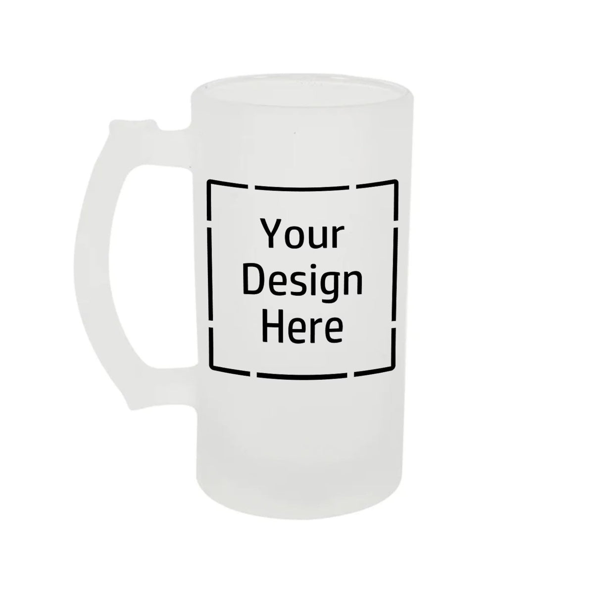 Customized Frosted Glass Mug – 480ml Personalized Beer & Beverage Mug for Unique Gifting