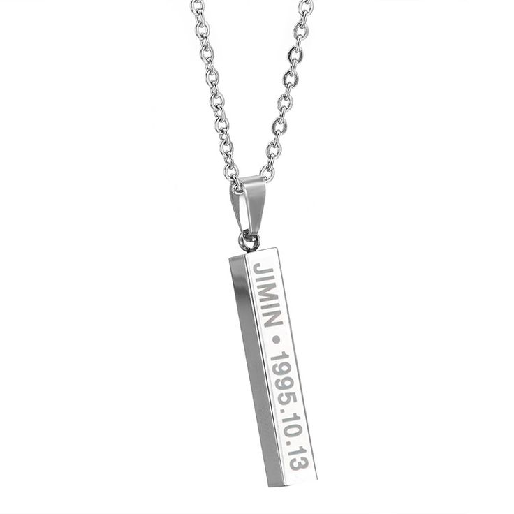 Vertical Pendant Engraving with Cursive or Alphabet Customization