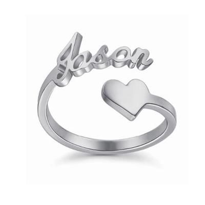 Adjustable Heart Ring – Personalized Custom Jewelry Gift