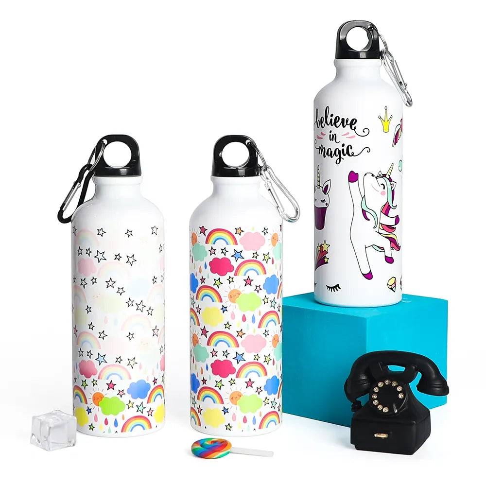 Customized Sipper Bottle - Personalized Flip-Top Stainless Steel 600ml/750ml