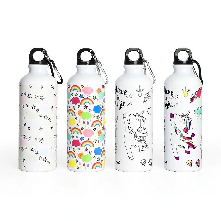 Customized Sipper Bottle - Personalized Flip-Top Stainless Steel 600ml/750ml