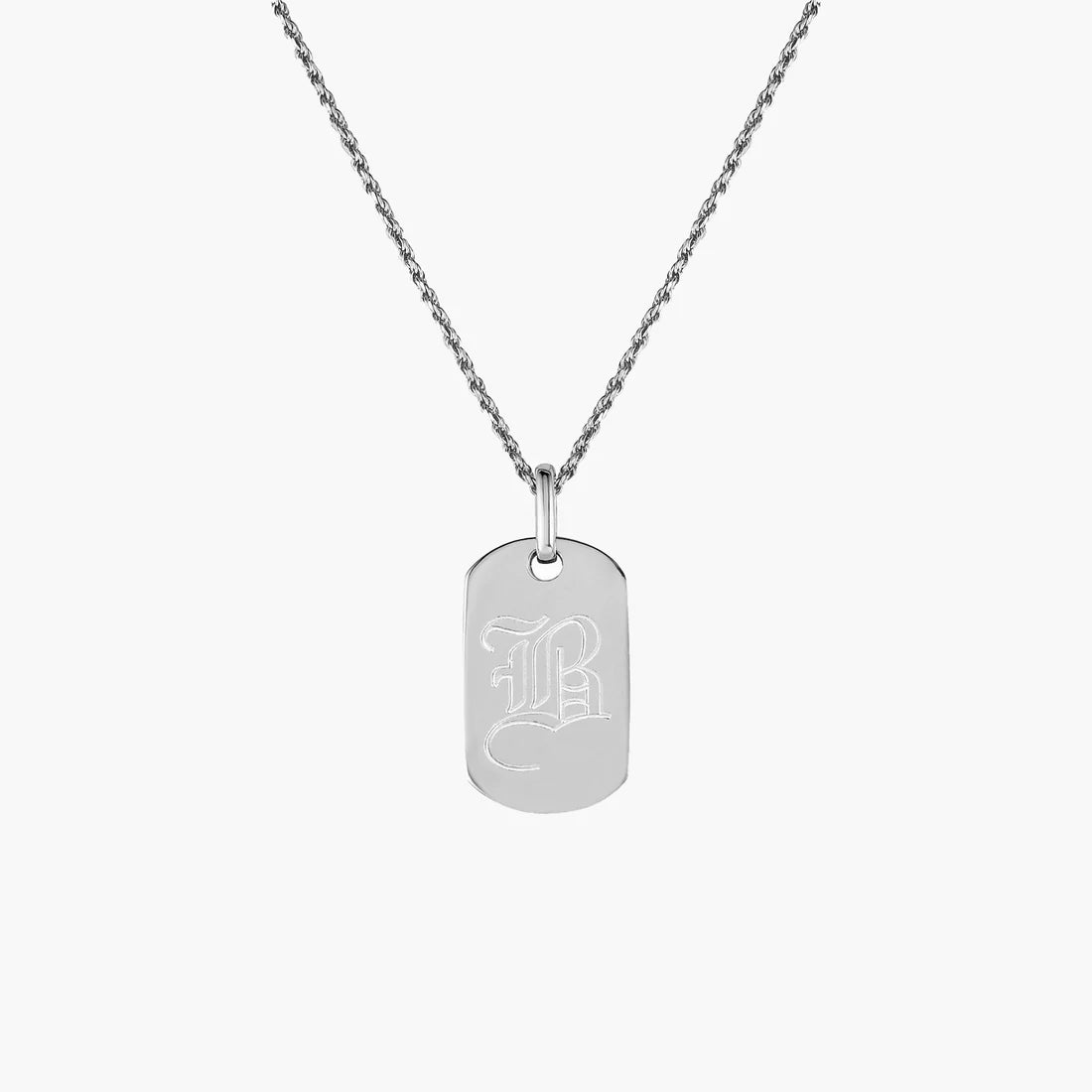 Sleek Rectangular-Shaped Tag Pendant - Custom Engraved Metal Pendant for Personalization