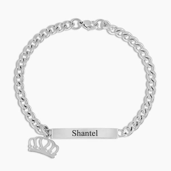 Royal Engraved Bar Bracelet – Personalized Metal Jewelry Gift - KraftedKey