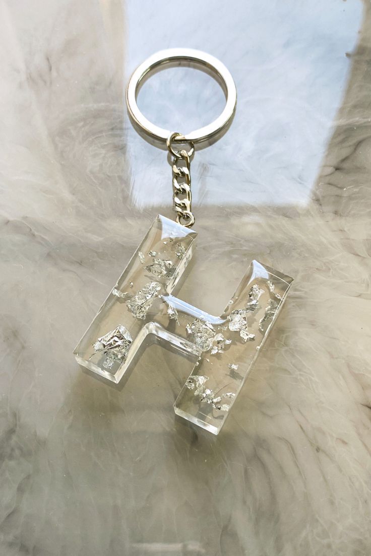 Custom Transparent Resin Letter Keychain – Personalized Name Gift