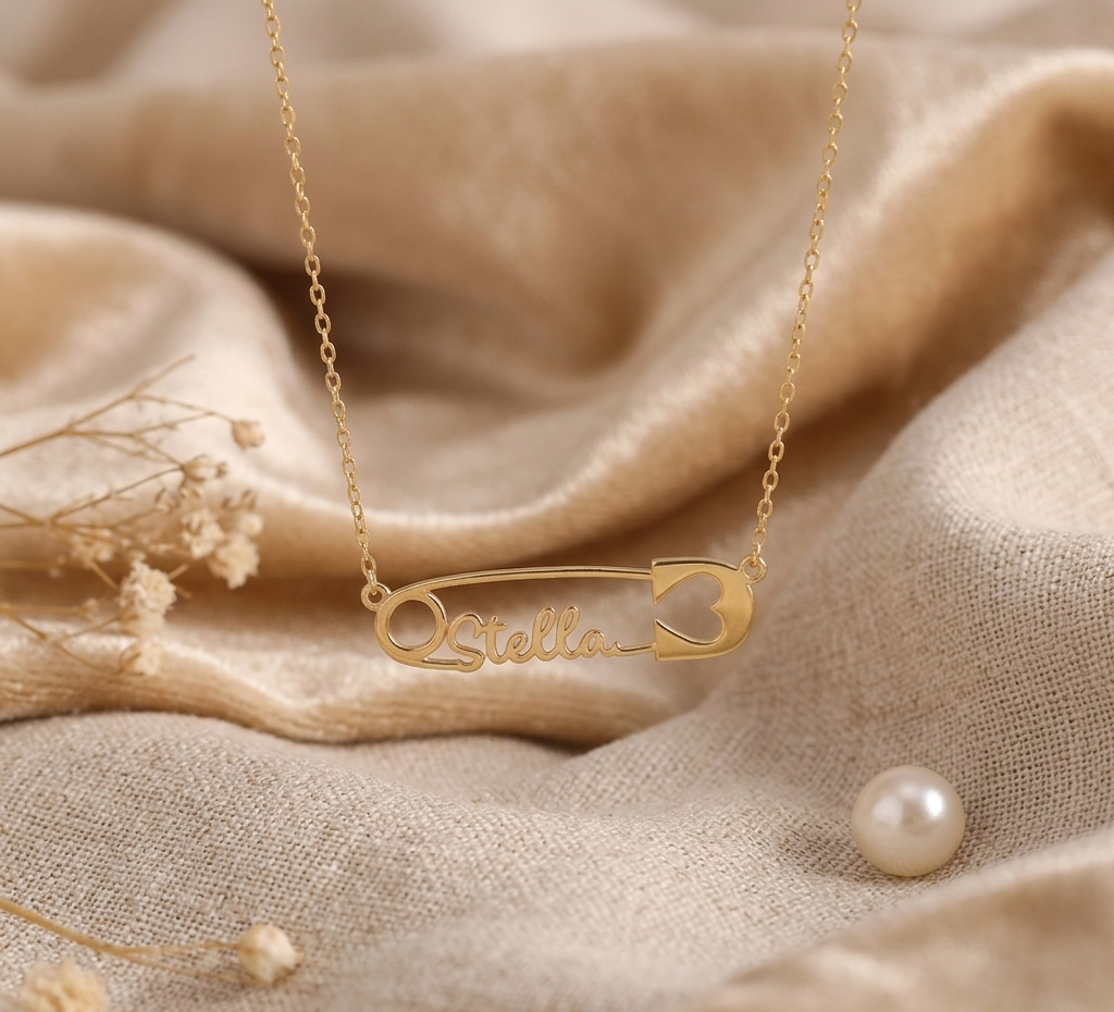 Safety Pin Theme Pendant - Stylish and Unique Jewelry