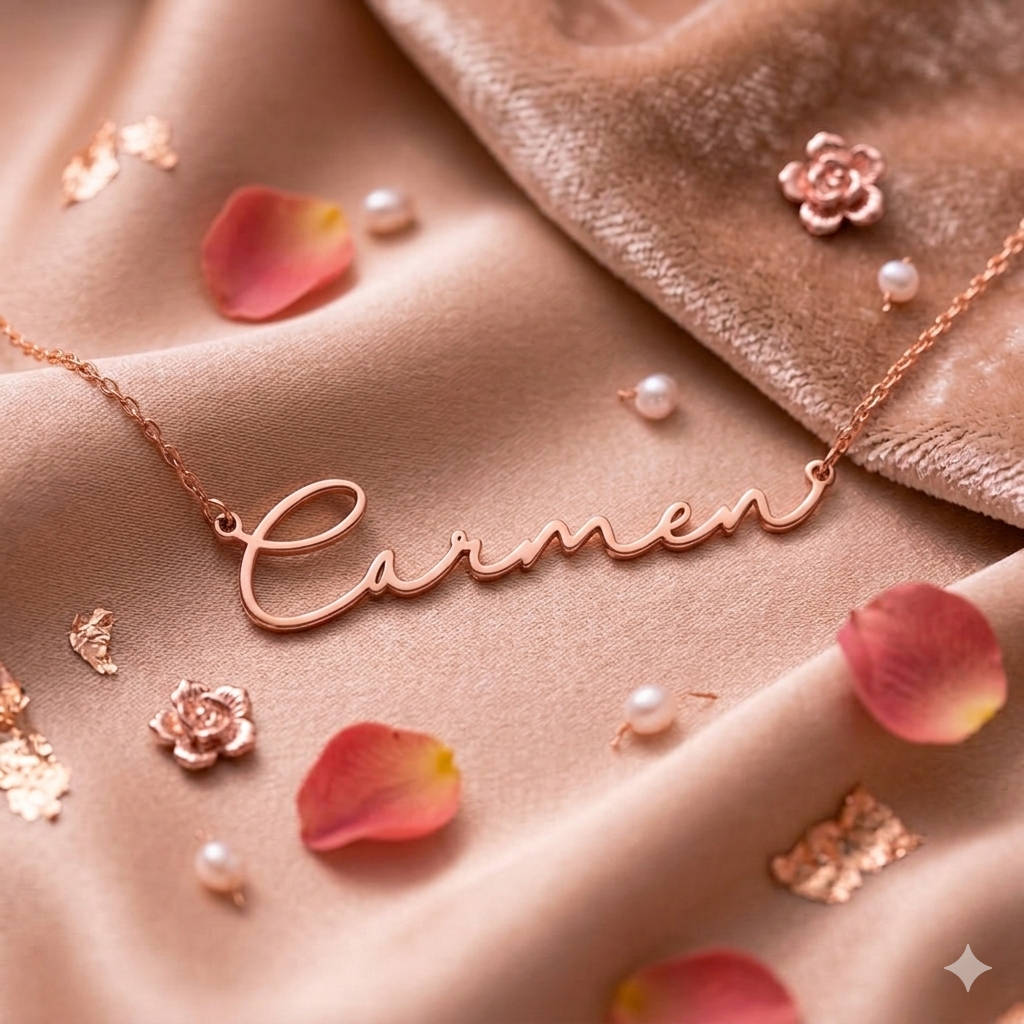 Signature Script Necklace - Elegant Personalization for Every Style